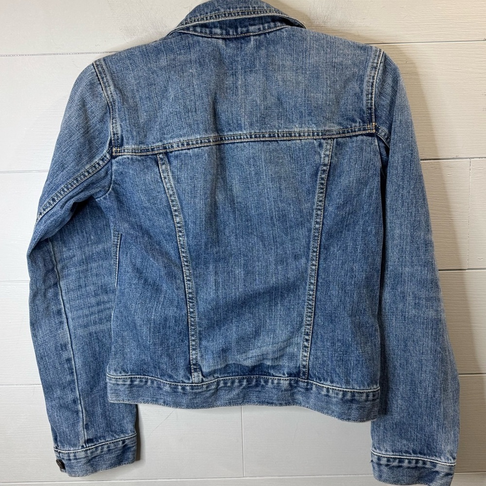 Hollister Women's Blue Denim Jacket Y2K Size XS - Picture 6 of 9